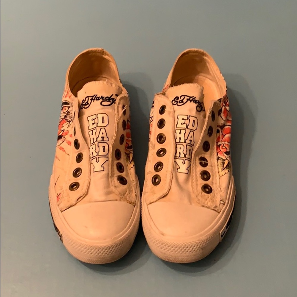 Ed Hardy slip on sneakers